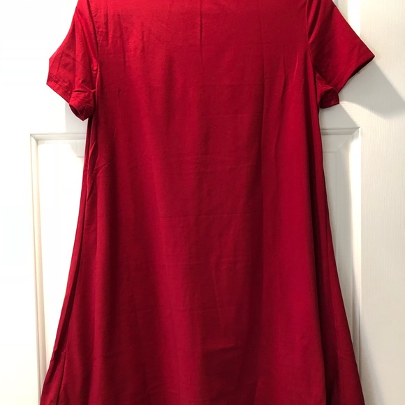 Burgundy Shift Dress - Picture 3 of 3